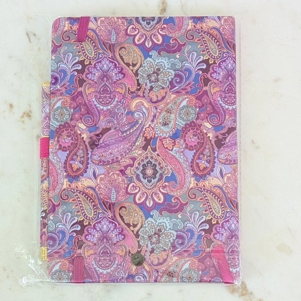 New Johnny Was Journal and Pen Set Sandalwood Pink Paisley‎ Boho H46924-O $48